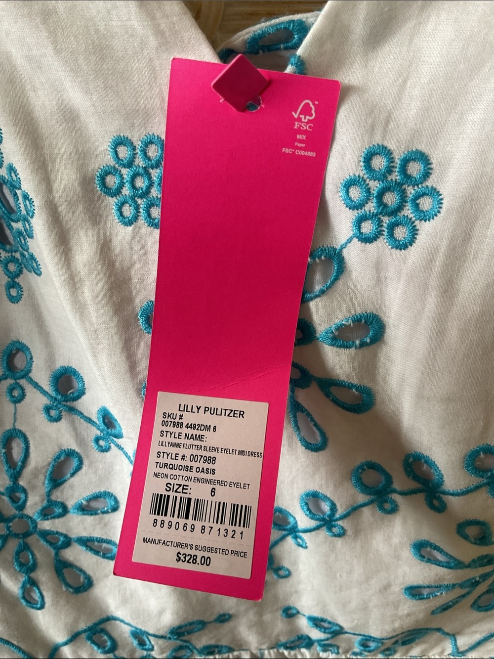 Lillyanne Eyelet MIDI Dress NWT - Picture 7 of 12
